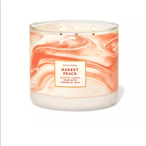 Bath and Body Works Market Peach Three Wick Candle - Picture 1 of 4